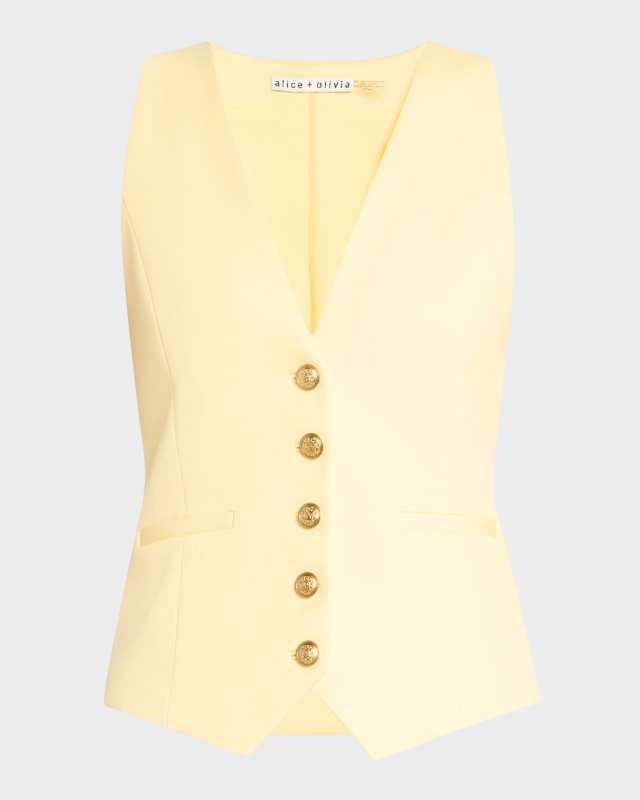 Mazie Deep V-Neck Slim Vest